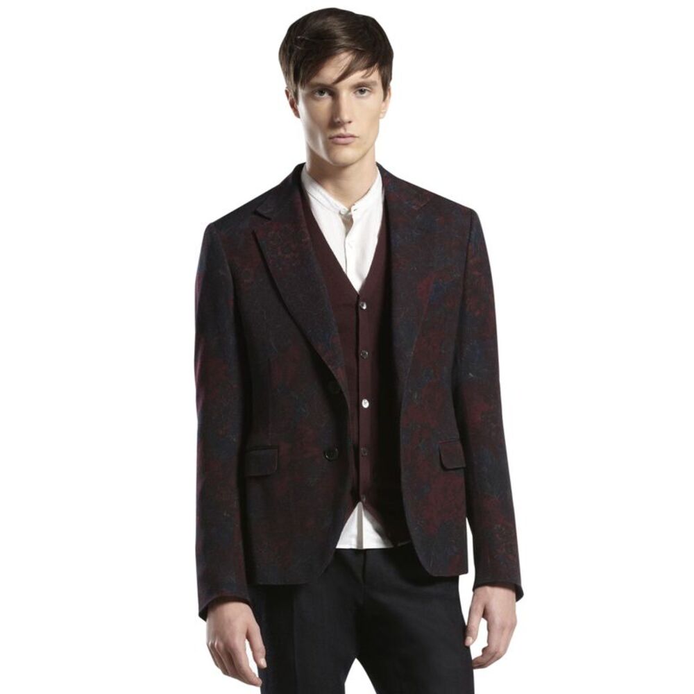 Gucci Men's Multi-Color Runway Sketch-Printed Flannel Dandy Jacket (G 50R / US - Picture 1 of 12